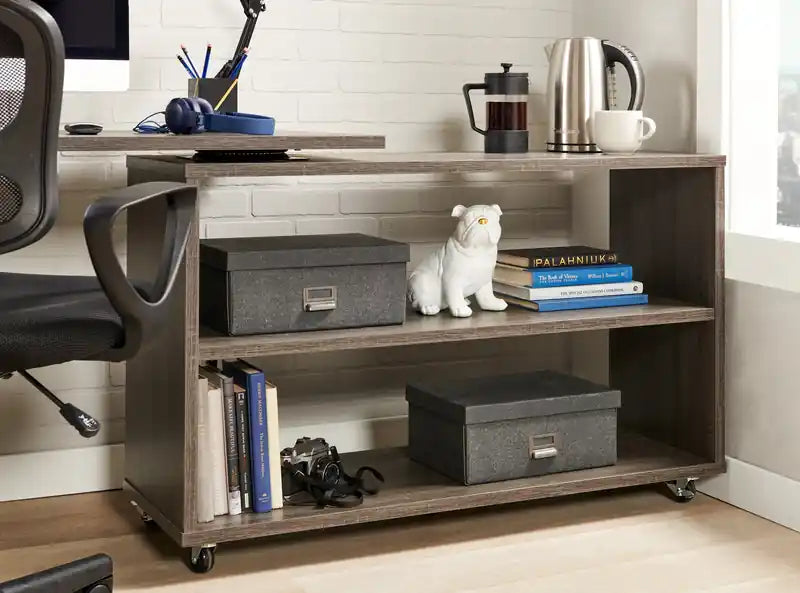 60" Folding Corner Office Desk with Storage & USB Ports