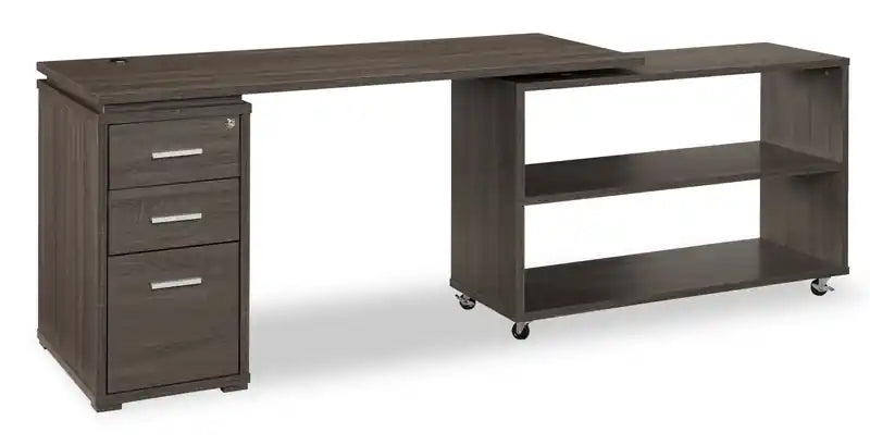 60" Folding Corner Office Desk with Storage & USB Ports