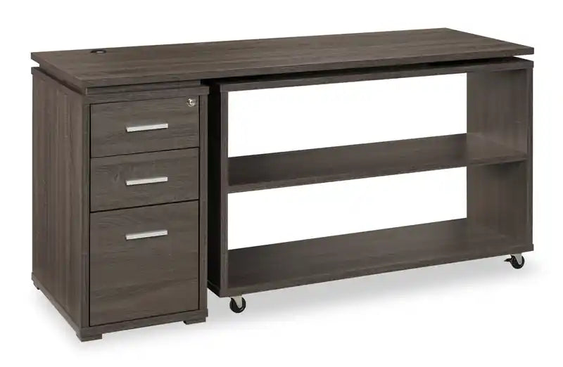 60" Folding Corner Office Desk with Storage & USB Ports