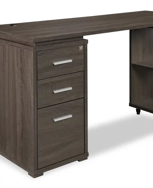 60" Folding Corner Office Desk with Storage & USB Ports