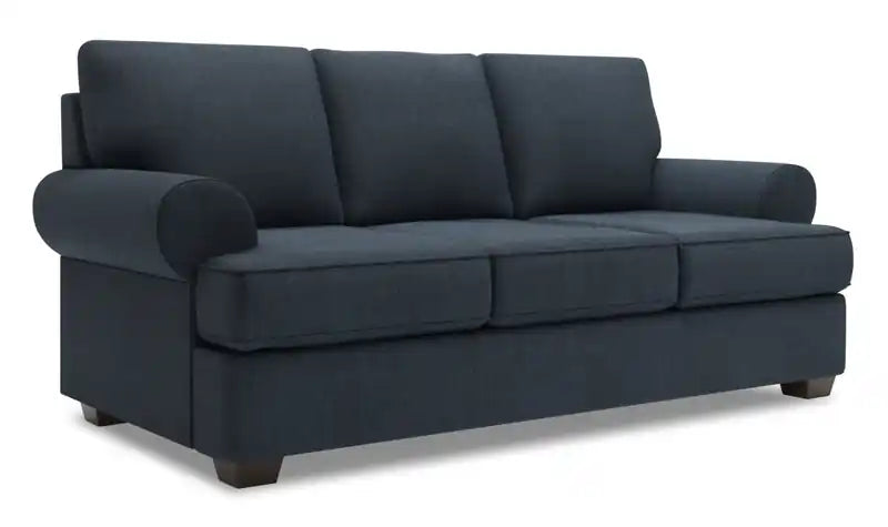 86" Chenille Fabric Sofa with Rolled Arms - Luxury Taupe