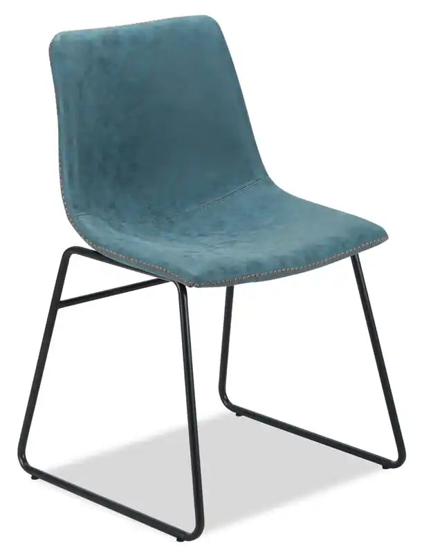 Dining Chair with Leather-Look Fabric