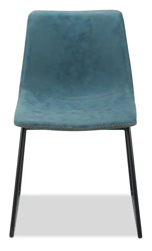 Dining Chair with Leather-Look Fabric