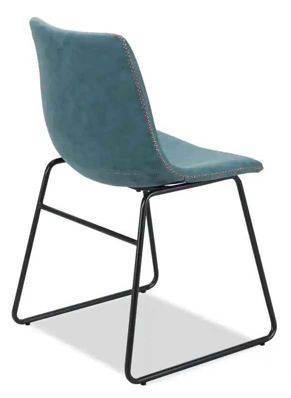Dining Chair with Leather-Look Fabric