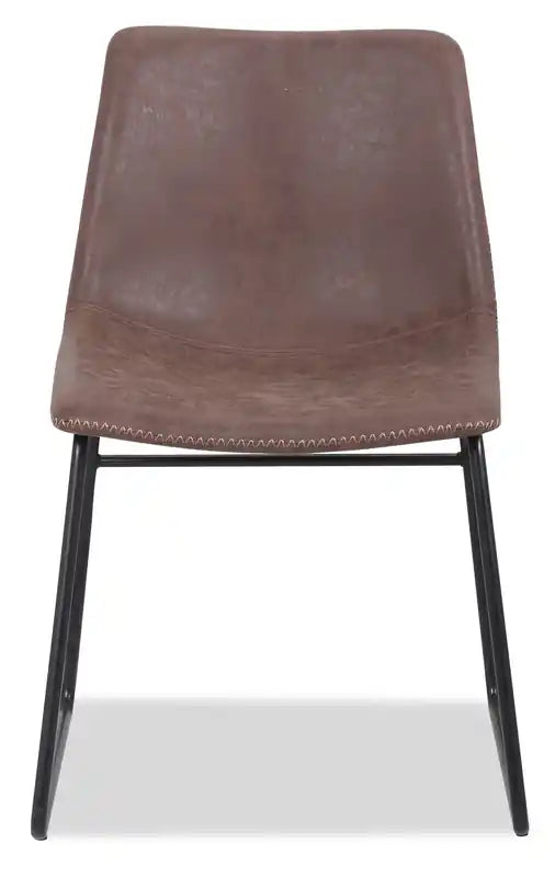 Dining Chair with Leather-Look Fabric