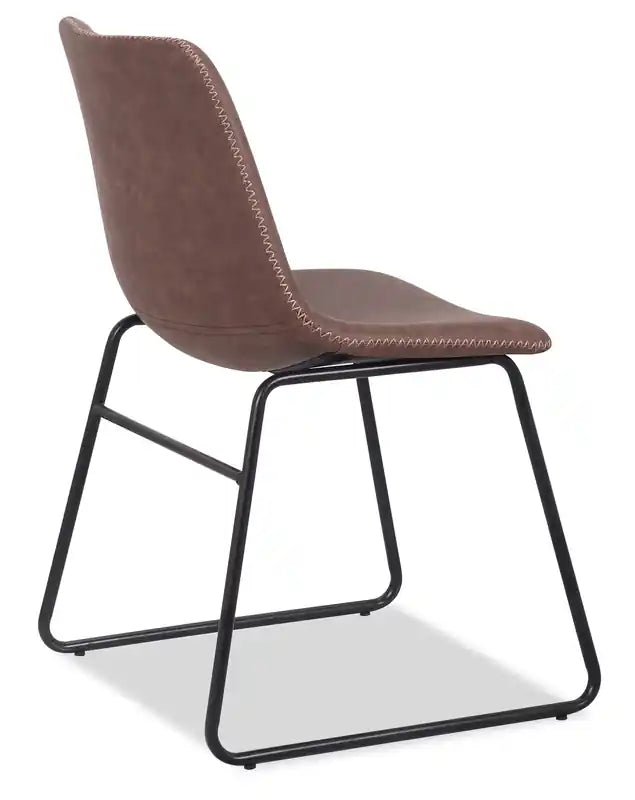 Dining Chair with Leather-Look Fabric