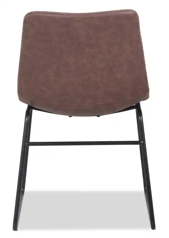 Dining Chair with Leather-Look Fabric