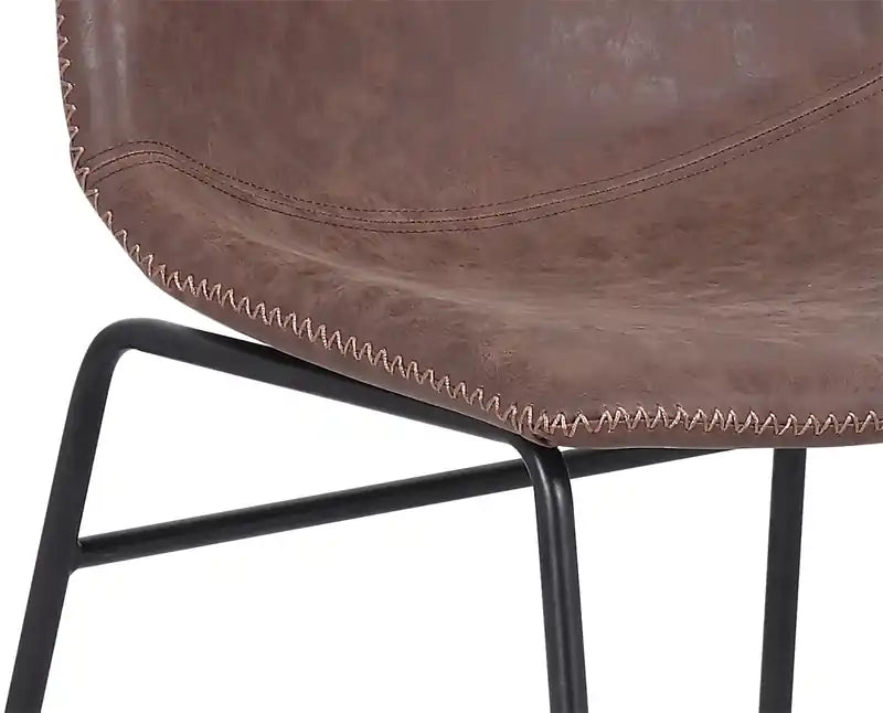 Dining Chair with Leather-Look Fabric