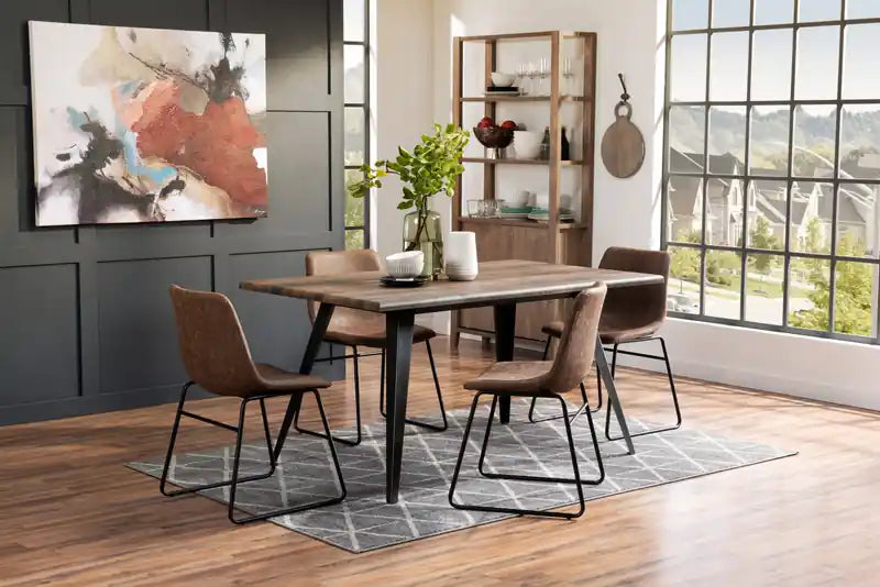 Dining Chair with Leather-Look Fabric