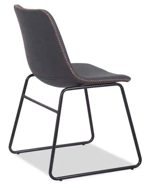Dining Chair with Leather-Look Fabric