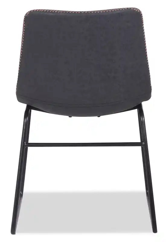 Dining Chair with Leather-Look Fabric