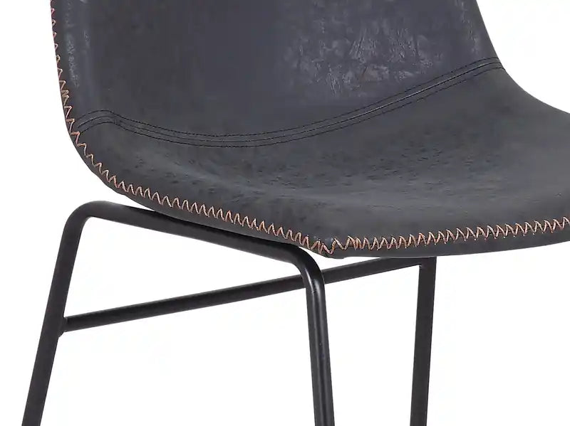 Dining Chair with Leather-Look Fabric