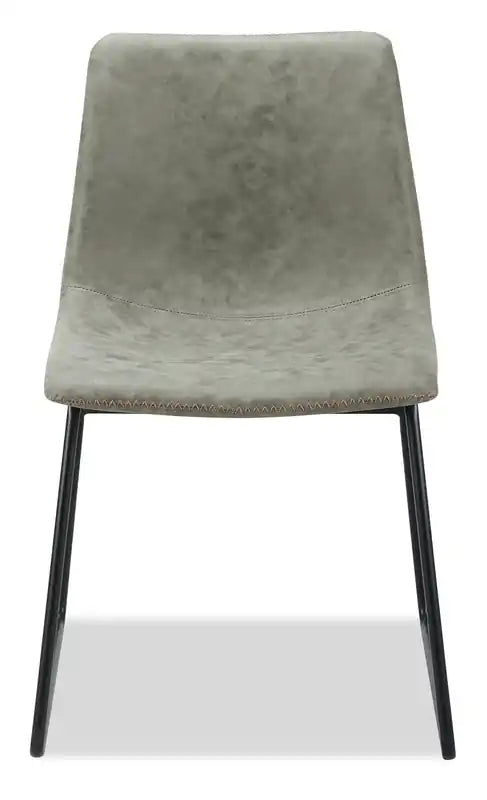 Dining Chair with Leather-Look Fabric