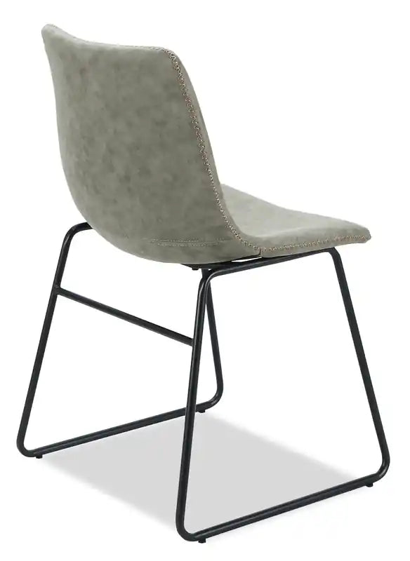 Dining Chair with Leather-Look Fabric