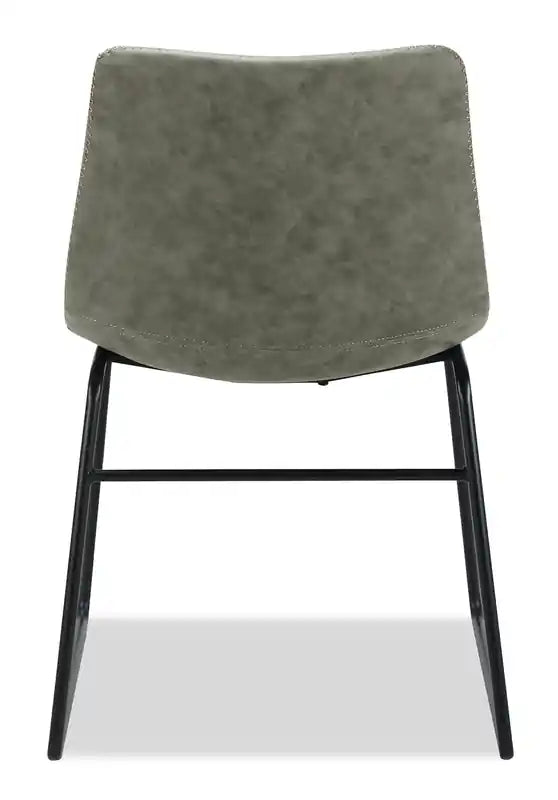 Dining Chair with Leather-Look Fabric