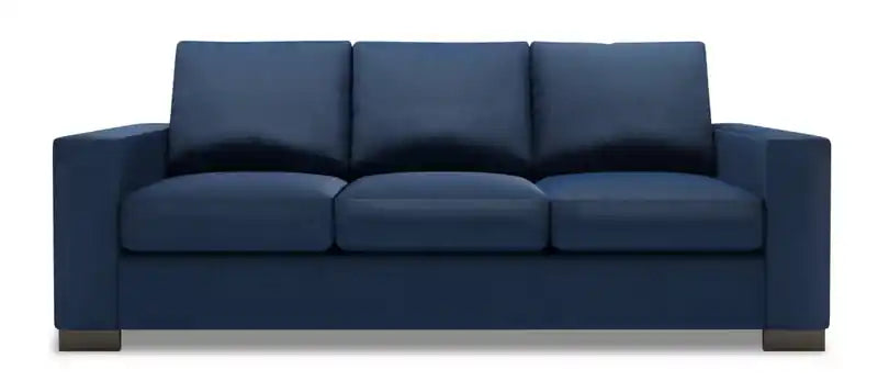 Made in Canada Customizable Sofa Lab Track 85 Linen-Look Fabric Sofa Bed with Track Arms - Pax Rose Pink