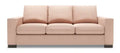 Made in Canada Customizable Sofa Lab Track 85 Linen-Look Fabric Sofa Bed with Track Arms - Pax Rose Pink
