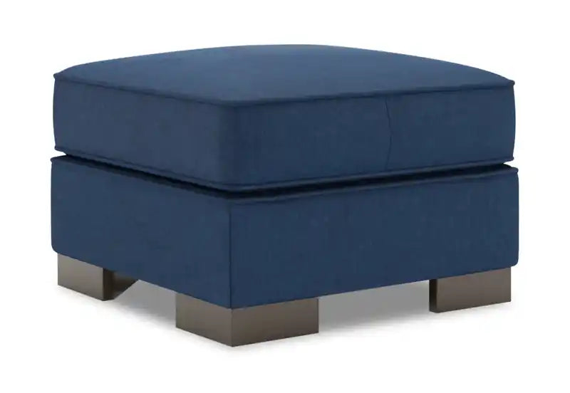 24" Chenille Fabric Ottoman - Luxury Sand Beige