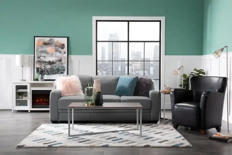 Zello 29.92 Faux Leather Accent Chair with Wood Legs