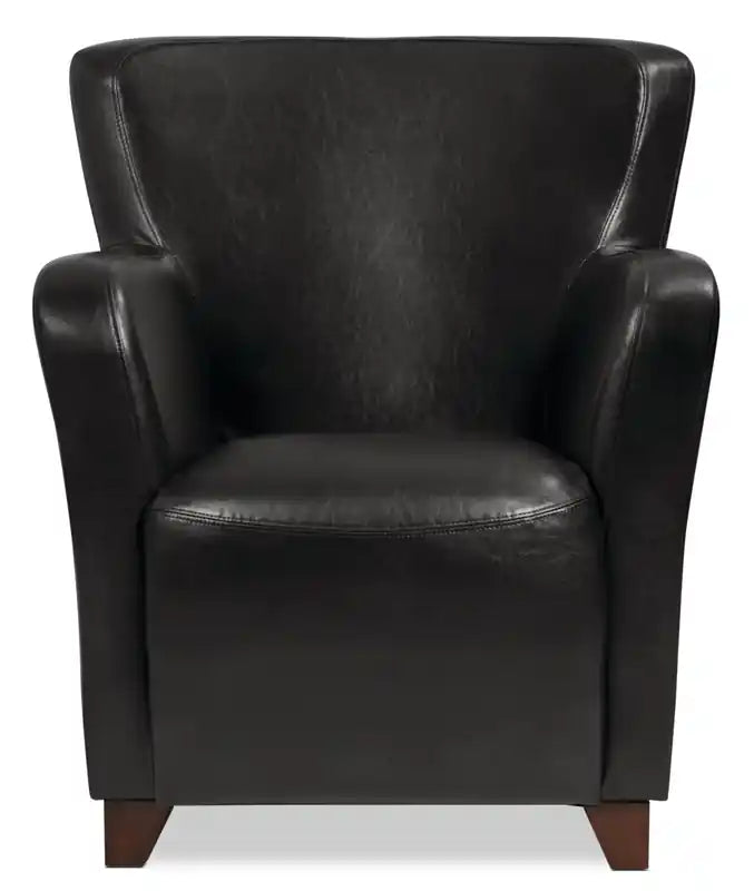 Zello 29.92 Faux Leather Accent Chair with Wood Legs