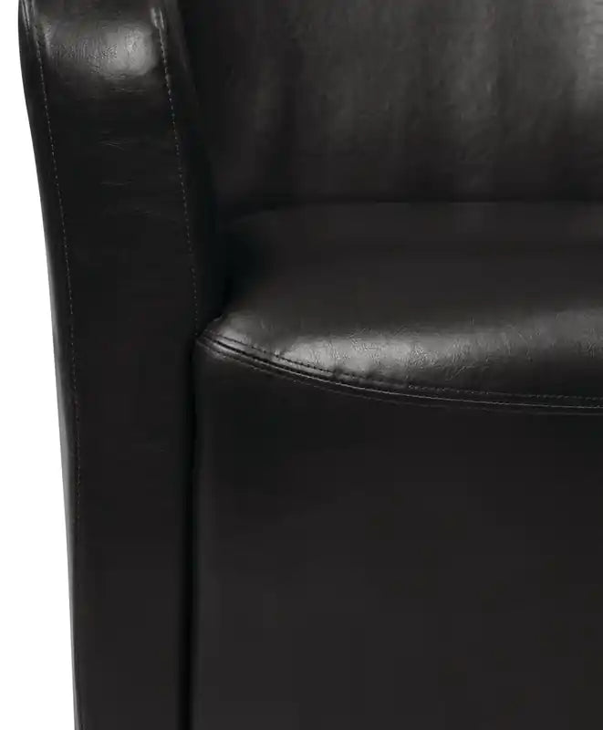 Zello 29.92 Faux Leather Accent Chair with Wood Legs