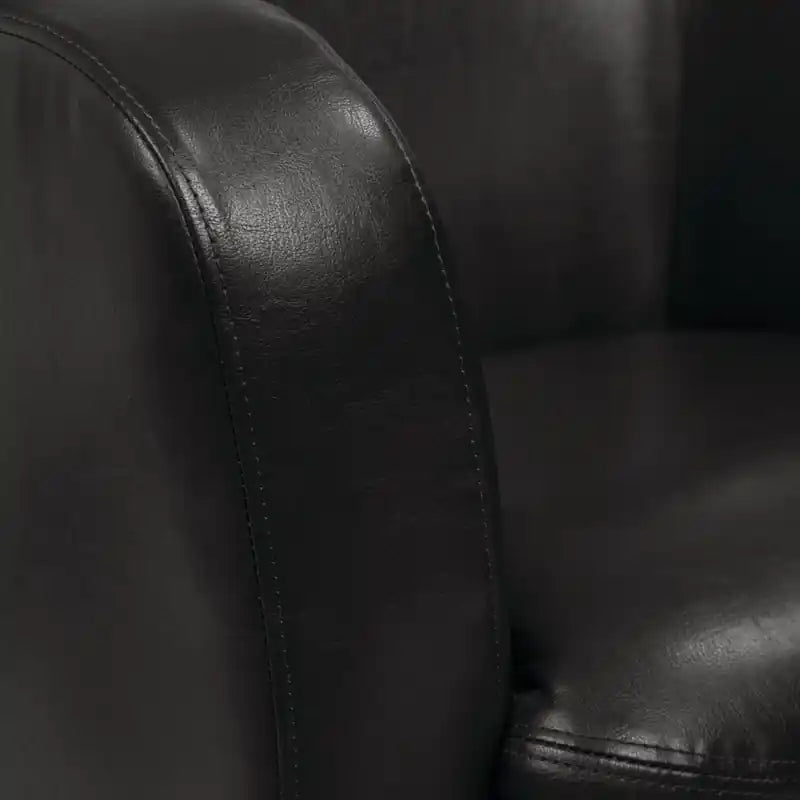 Zello 29.92 Faux Leather Accent Chair with Wood Legs