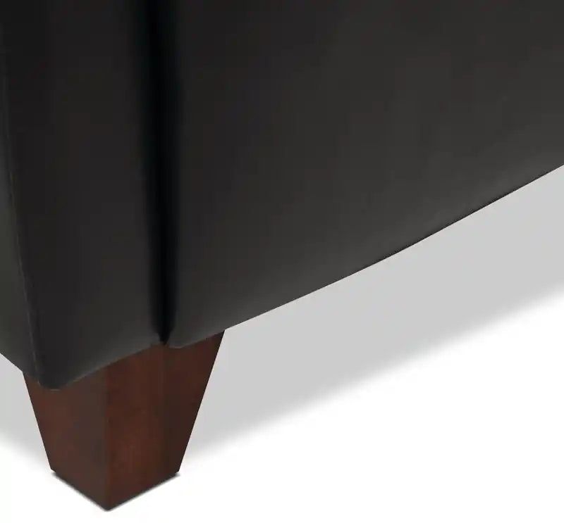 Zello 29.92 Faux Leather Accent Chair with Wood Legs