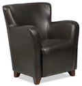 Zello 29.92 Faux Leather Accent Chair with Wood Legs
