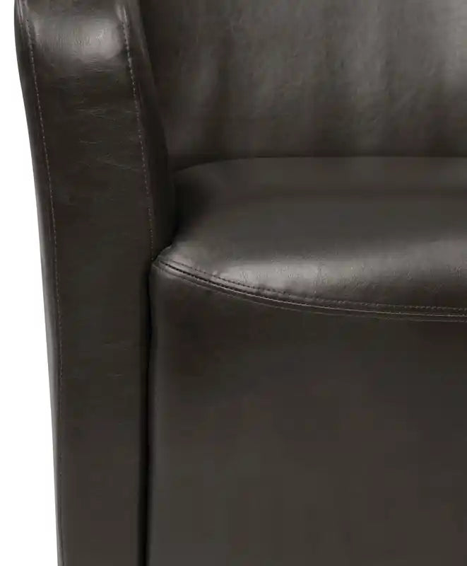 Zello 29.92 Faux Leather Accent Chair with Wood Legs