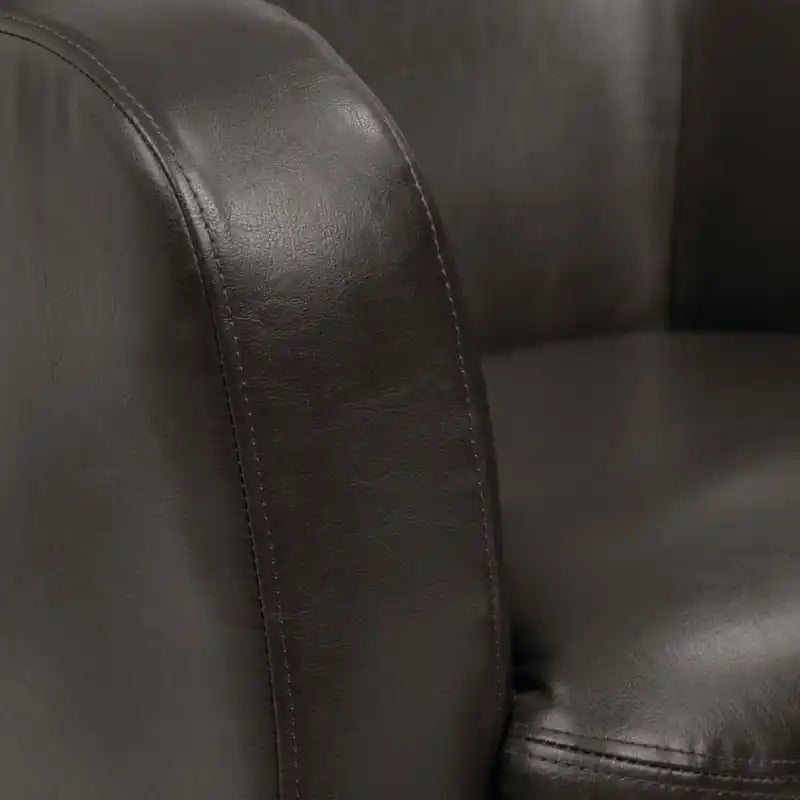 Zello 29.92 Faux Leather Accent Chair with Wood Legs