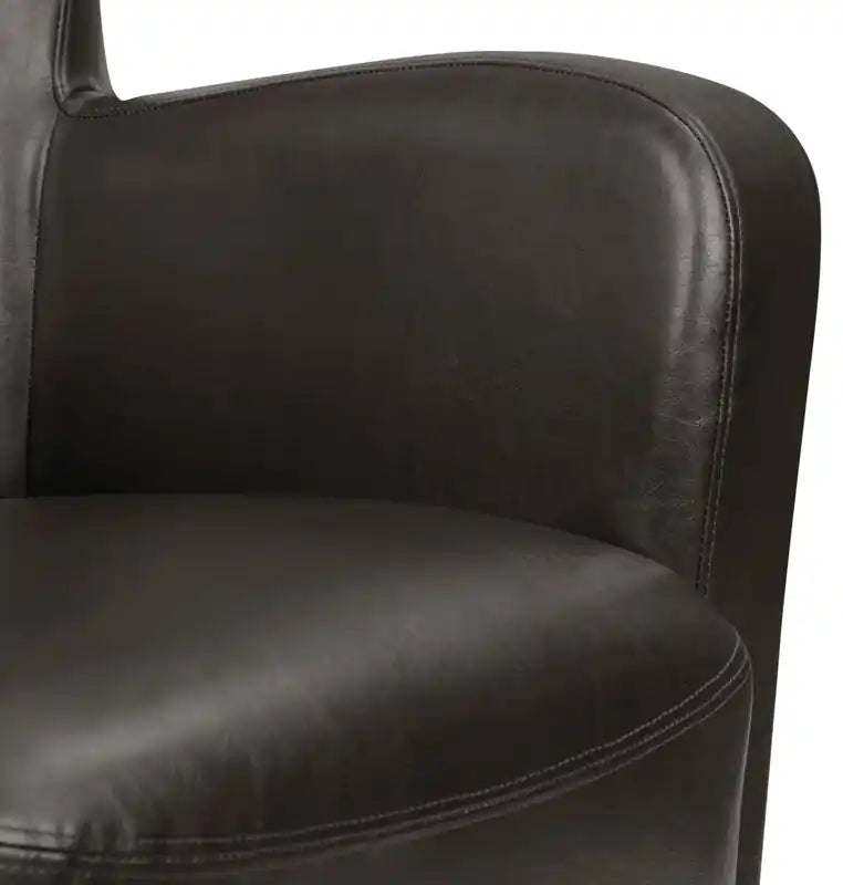Zello 29.92 Faux Leather Accent Chair with Wood Legs